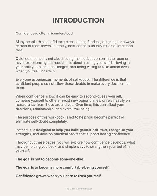 Building Quiet Confidence
