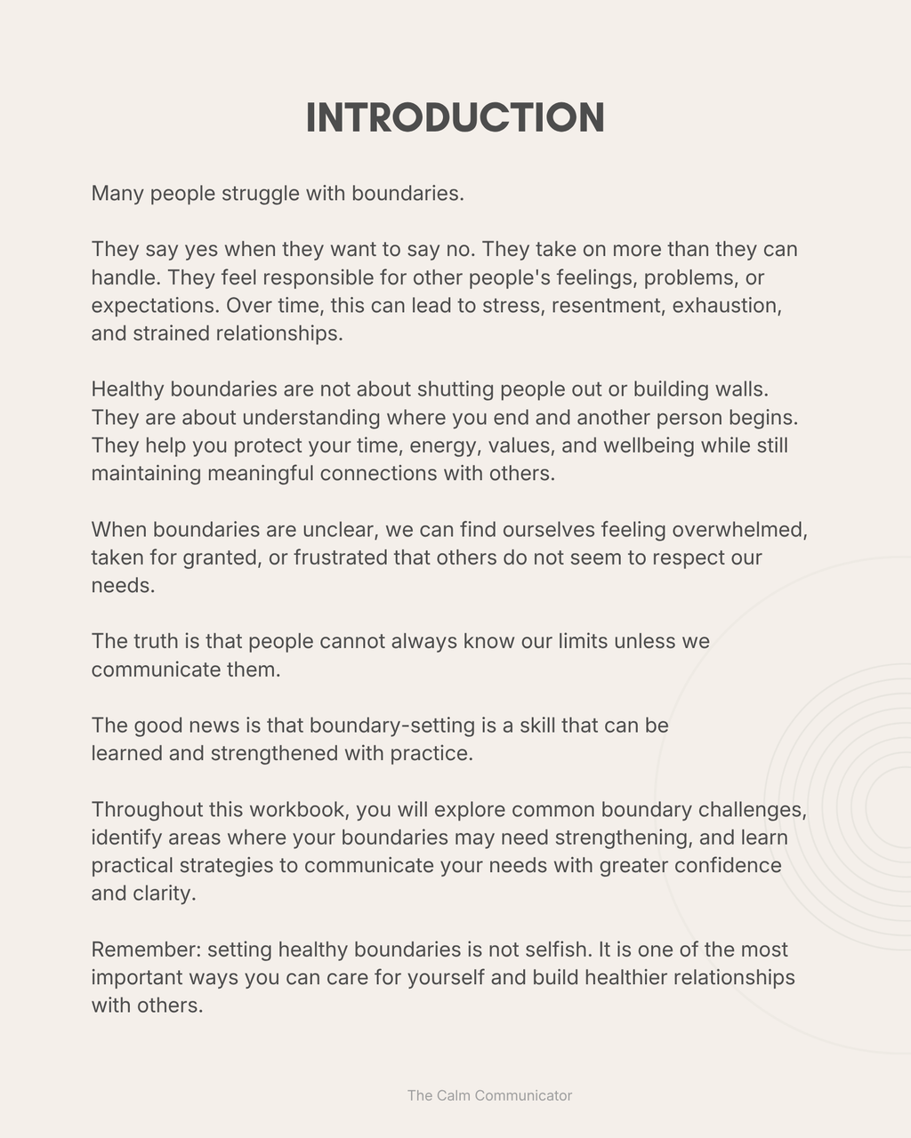 Setting Healthy Boundaries