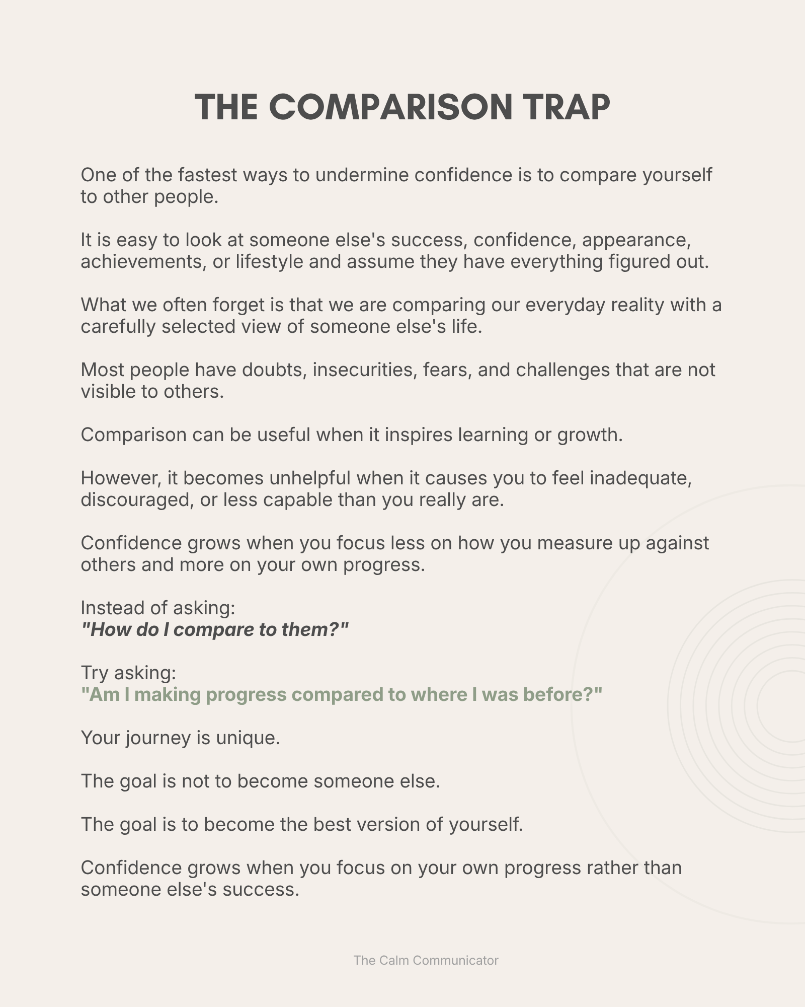 Building Quiet Confidence