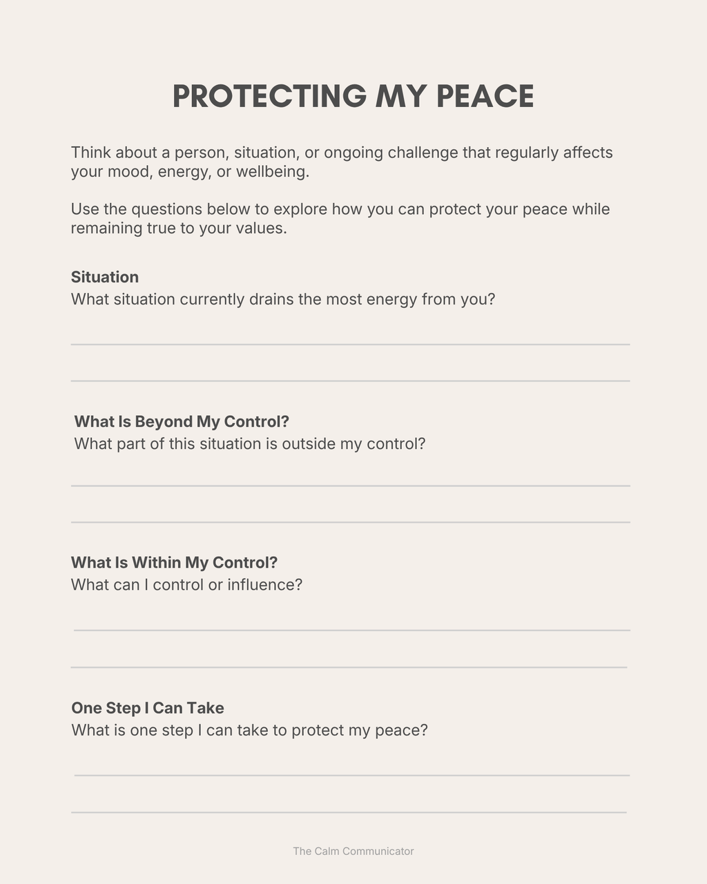Staying Calm Around Difficult People