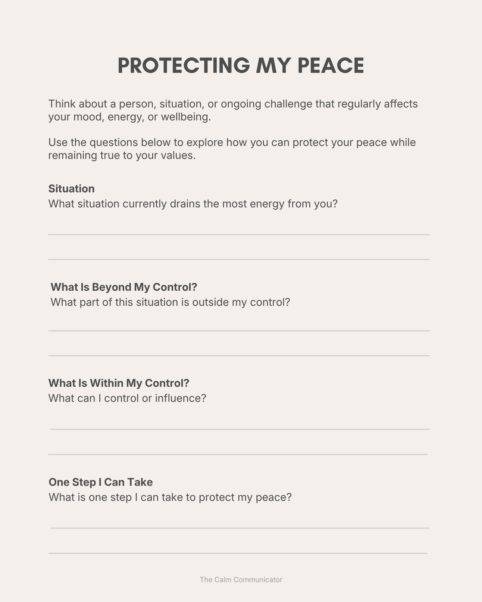 Staying Calm Around Difficult People